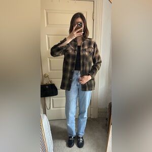 WE THE FREE Plaid Button-Up Shirt jacket